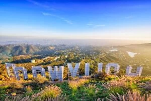 Images Dated 29th February 2016: LOS ANGELES, CALIFORNIA - FEBRUARY 29, 2016: The Hollywood sign overlooking Los Angeles