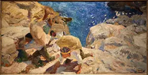 Ibiza Prints: Los contrabandistas, The smugglers, Ibiza, 1919, Joaquin Sorolla y Bastida (1863-1923)