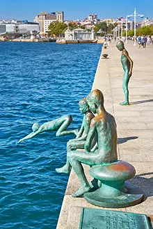 Destination Architecture Prints: Los Raqueros sculpture, Santander, Cantabria, Spain