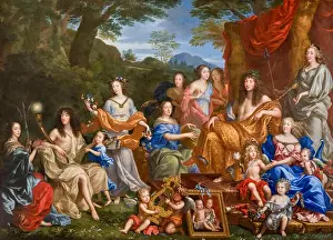 Olympus Prints: Louis XIV (1638-1715) King of France and the Royal Family on Olympus