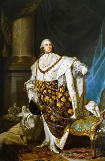 1770s Prints: Louis XVI (1754-1793), in Coronation Robes