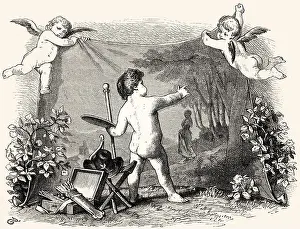 Classics Prints: LOVE AS A LANDSCAPE-PAINTER, AMOR ALS LANDSCHAFTSMALER, poem by Johann Wolfgang von Goethe
