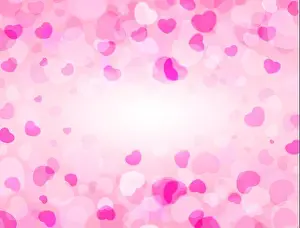 Valentines Prints: Love and Valentine's Day background with pink hearts and space for text