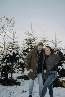 Snowing Prints: Lovers in the snow