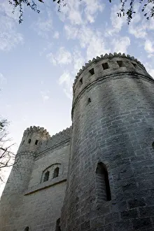 Turret Prints: Low angle view of a castle and turrets against the sky