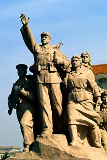 Human Representation Prints: Low angle view of statues, Beijing, China