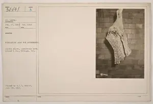 Food Service Prints: Lt. Lubbe with a choice steer, sourced from Armour & Co