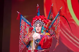 Warm Colors Prints: LUANNAN COUNTY OF HEBEI PROVINCE - FEBRUARY 5: Chinese opera performances in the Spring Festival Gala