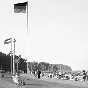 Coastal View Prints: Luebeck, Germany, overlooking the beach promenade in the district of Travemuende
