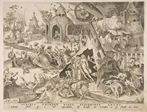 Lust Prints: Lust (Luxuria) from The Seven Deadly Sins, Pieter van der Heyden, 1558