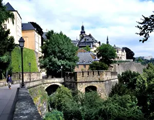 Benelux Prints: Luxembourg City old Town Historic Centre