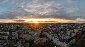 Dominican Prints: Lviv, Ukarine - October 26, 2021: Panoramic view on Lviv from drone