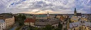 Lviv, Ukraine - August, 2020: Aerial view on Hlyniany Gate