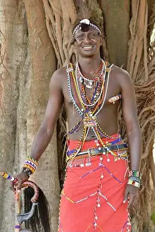 National Reserve Prints: Maasai warrior wearing traditional dress