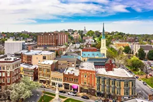 Macon Prints: Macon, Georgia, USA historic southern downtown skyline