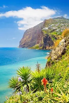 Madeira Island Prints: Madeira Island landscape- Cabo Girao cliff - Camara de Lobos, Portugal