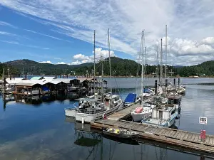 Sunshine Coast Prints: Madeira Park marina, Pender Harbour, Sunshine Coast, British Columbia, Canada