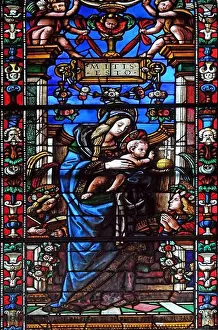 Dominican Prints: Madonna and Child stained glass window by Filippino Lippi