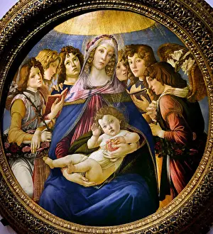 Pomegranate Prints: Madonna of the Pomegranate (Madonna della Melagrana) 1487 Sandro Botticelli ( Alessandro di Mariano Filipepi)