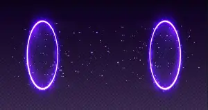 Vortex Prints: Magic portal, realistic teleport tunnel with sparkles