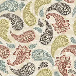 Teardrop Prints: Magical Traditional Paisleys Seamless Pattern for wallpaper design or fabric textile printing