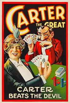 Vintage Poster Prints: The Magician Carter the Great (c)