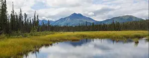 Natural Background Prints: Magnificent mountain landscape in Alaska, USA