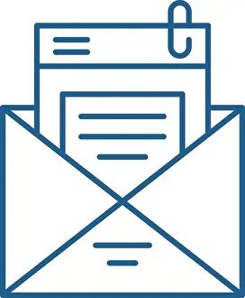 Send Prints: Mailing list line icon concept