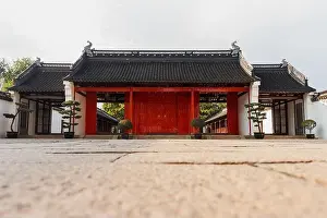 Building House Prints: Main gate in Confucius Temple in Shanghai