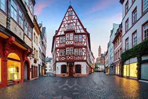 Mainz, Germany. Cityscape image of Mainz old town during summer sunrise