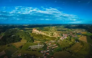 Styria Prints: The Majestic Fortress of Riegersburg: A Bird's Eye View: Burg Riegersburg