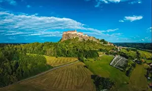 Styria Prints: The Majestic Fortress of Riegersburg: A Bird's Eye View: Burg Riegersburg