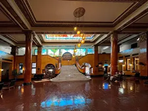 Lobby Prints: The majestic lobby inside the Gadsden hotel in downtown Douglas, Arizona