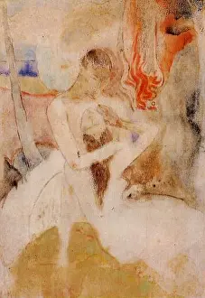 C19th Prints: Here we make love c.1893; French Polynesia by Paul Gauguin