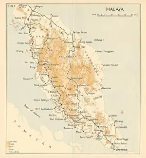 Malaya Prints: Malaya in 1941. Malaysia 1957 old vintage map plan chart