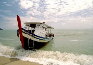 Beachfront Prints: MALAYSIAN TRANSPORT BOAT PENANG ISLAND MALAYSIA BAPN553