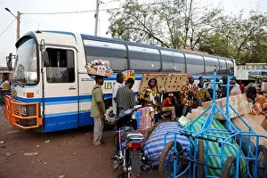 Bus Station Prints: MALI, Bamako, bus stand for long distances buses