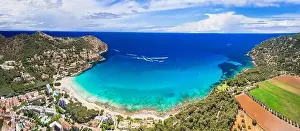Mallorca (Majorca) island best beach destinations - scenic beautiful Canyamel beach with turquoise sea