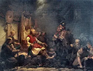 MalmströM August - King Ella's Messengers Before Ragnar Lodbrok's Sons - Swedish School - 19th Century