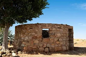 Southern Africa Prints: Mamohato (1st wife of Moshoeshoe I) homestead, Thaba Bosiu, Lesotho