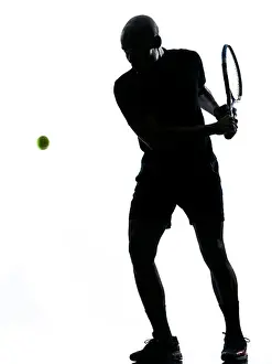 Practicing Prints: man african afro american playing tennis player backhand