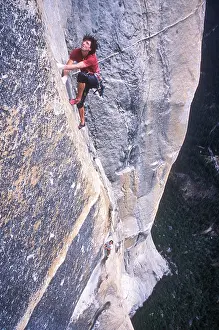 Climber Prints: Man climbing El Capitan