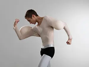 Balloons Prints: Man flexing muscles with balloons in sleeves