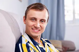 Middle Aged Prints: man in home
