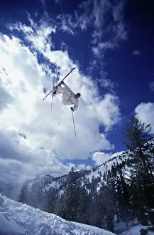 High Country Prints: A man jumping on skis at Squaw Valley CA