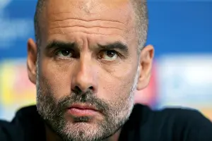 Manchester City manager Pep Guardiola during the press conference at the CFA, Manchester