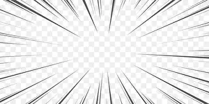 Superhero Prints: Manga transparent background. Comic motion