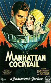 New York Prints: Manhattan Cocktail splendid poster for the 1928 movie melodrama now sadly lost from sight