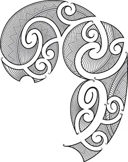 Floral Design Prints: Maori style tattoo design fit for a man's body (shoulder and chest)