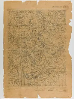 Indochine Prints: Map 1/50 000th of Near Hai Phong Guerre d'Indochine